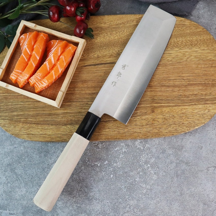Couteau japonais Nakiri - Manche en chêne