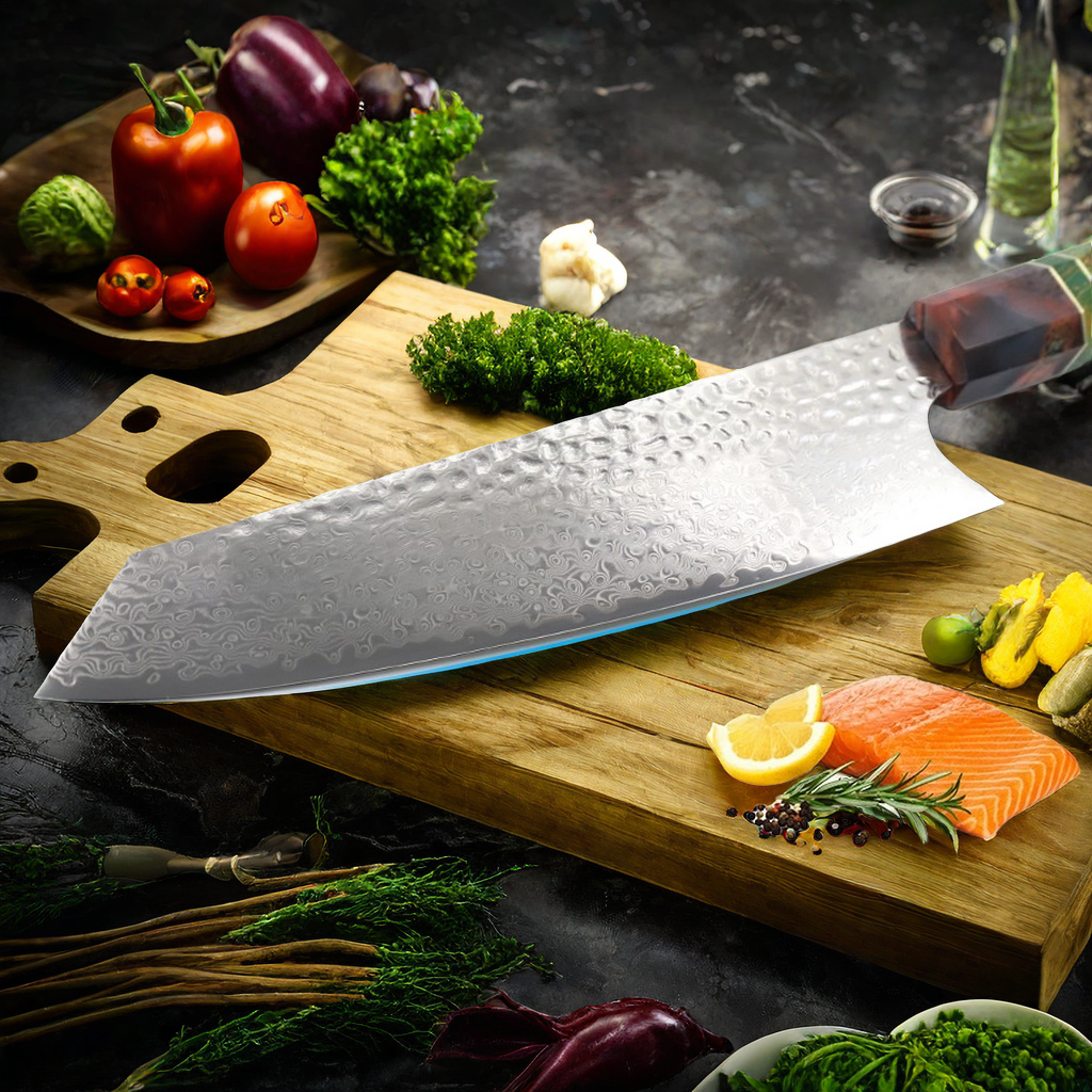 Kaori - Couteau de chef Kiritsuke 32 cm - Manche en bois stabilisé