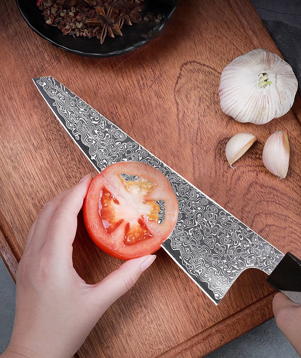 Couteau de chef japonais Honesuki - Manche en bois précieux