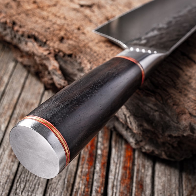 Couteau de chef japonais kiritsuke - Manche en bois d'ébène