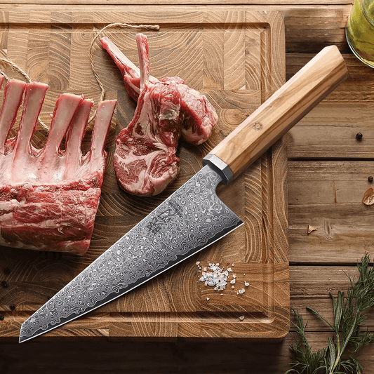 Couteau de chef japonais Honesuki - Manche en bois d’olivier