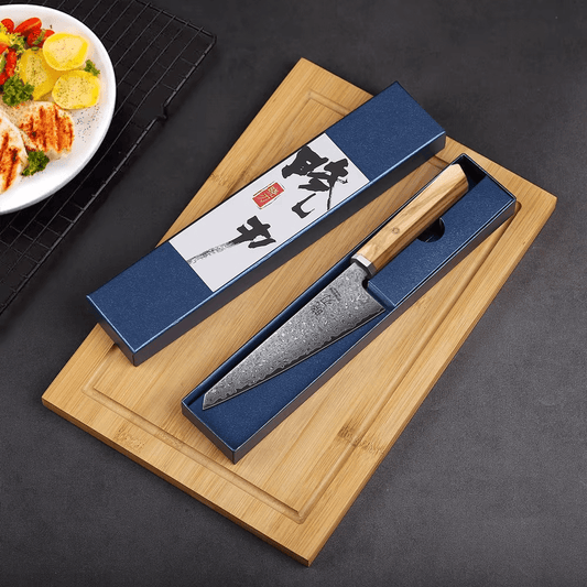 Couteau de chef japonais Honesuki - Manche en bois d’olivier