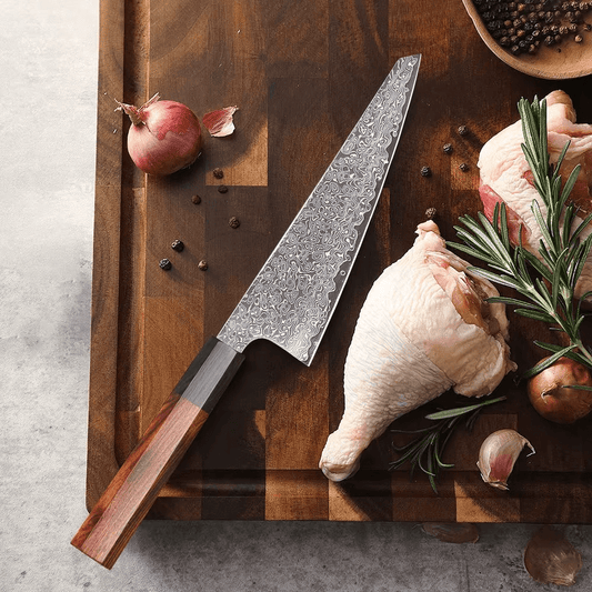 Couteau de chef japonais Honesuki - Manche en bois de rose et ébène