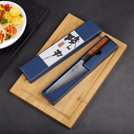 Couteau de chef japonais Honesuki - Manche en bois de rose et ébène