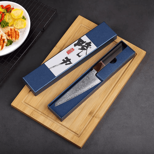 Couteau de chef japonais Honesuki - Manche en bois d'ébène et santal rouge