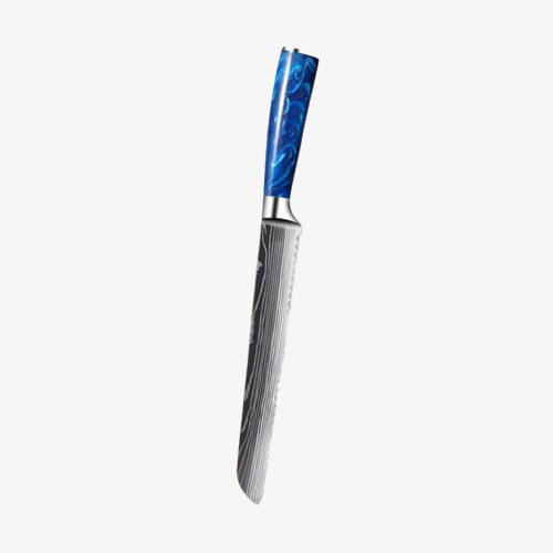 Set de Dix Couteaux Japonais en Acier Damas - Chef Takumi - Ice Blue