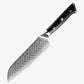 Set de Cinq Couteaux  Japonais Gyuto, Santoku, Petty, Utilitaire, A désosser en Acier Damas - Collection Yukimuri