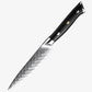Set de Cinq Couteaux  Japonais Gyuto, Santoku, Petty, Utilitaire, A désosser en Acier Damas - Collection Yukimuri