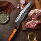 Couteau de chef Santoku - Manche en Noyer