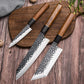 Couteau de chef Santoku - Manche en Noyer