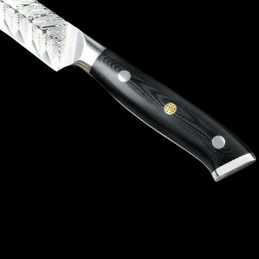 Set de Cinq Couteaux  Japonais Gyuto, Santoku, Petty, Utilitaire, A désosser en Acier Damas - Collection Yukimuri