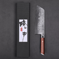 Couteau japonais Couperet en acier Damas  - Manche en bois de rose