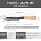 Couteau japonais Santoku en acier Damas - Manche en bois d'olivier