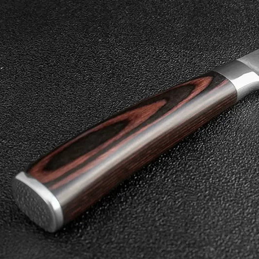 Couteau  Japonais Gyuto en Acier Damas - Chef Takumi - Natural Teak