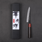 Couteau  Japonais Petty en Acier Damas - Manche en bois d'ébène et santal rouge