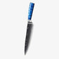 Set de Trois Couteaux  Japonais Gyuto, Nakiri, Petty en Acier Damas - Chef Takumi - Ice Blue