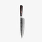 Set de deux Couteaux  Japonais Gyuto, Nakiri en Acier Damas - Chef Takumi - Natural Teak