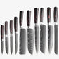 Set de Dix Couteaux  Japonais  en Acier Damas - Chef Takumi - Natural Teak