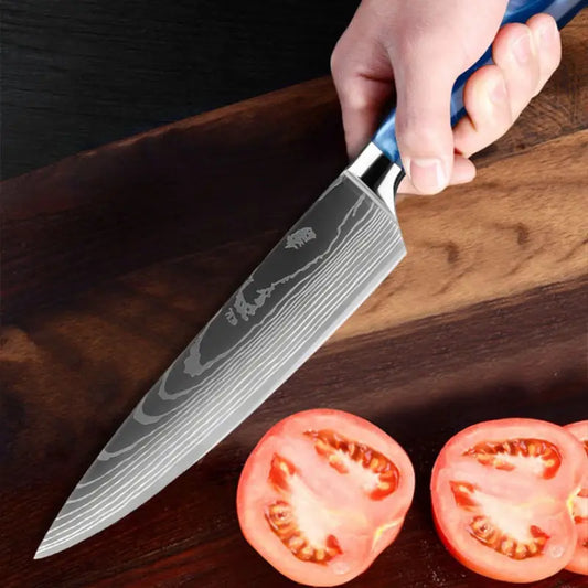 Couteau  japonais Gyuto - Manche en bois stabilisé